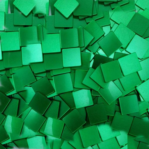 Resin mosaic tiles, 15x15 mm, Glossy DG Dark Green