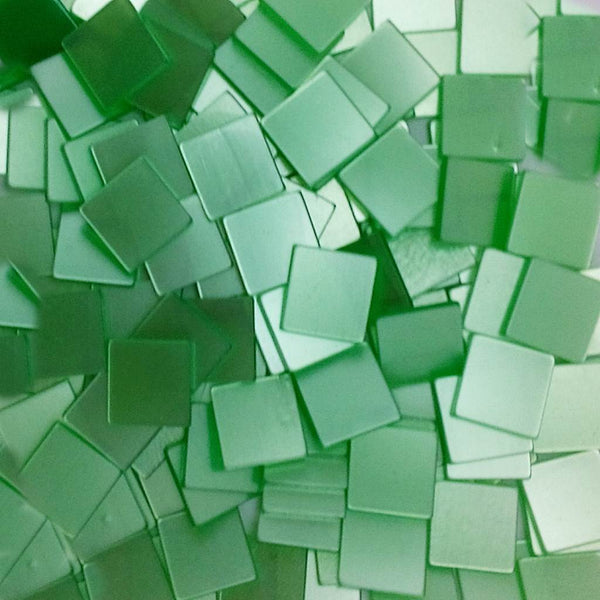 Resin mosaic tiles, 20x20 mm, Glossy LG Light Green