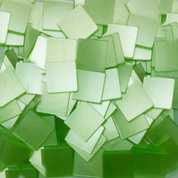 Resin mosaic tiles, 20x20 mm, Glossy LLG Light Lime Green