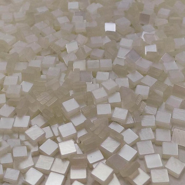 Resin mosaic tiles, 5x5 mm, Glossy 010 White