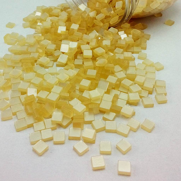 Resin mosaic tiles, 5x5 mm, Glossy 137 Papyrus