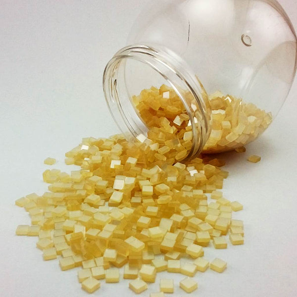 Resin mosaic tiles, 5x5 mm, Glossy 137 Papyrus