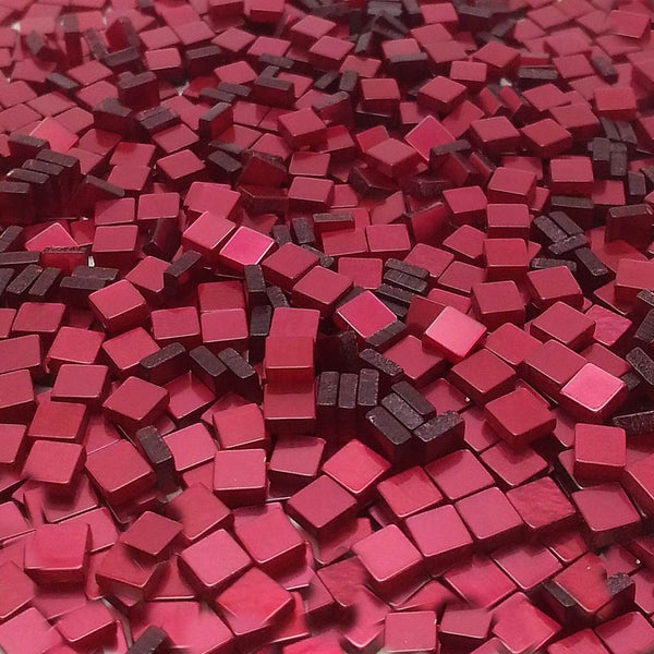 Resin mosaic tiles, 5x5 mm, Glossy 304 Burgundy