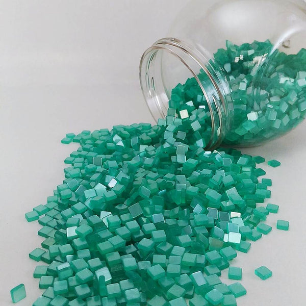 Resin mosaic tiles, 5x5 mm, Glossy 400 Cockatoo