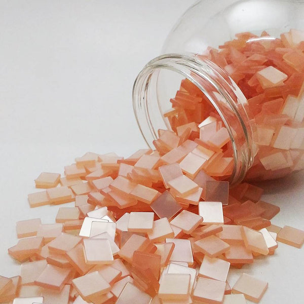 Resin mosaic tiles, 10x10 mm, Glossy LP Light Pink