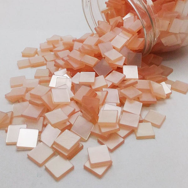Resin mosaic tiles, 10x10 mm, Glossy LP Light Pink