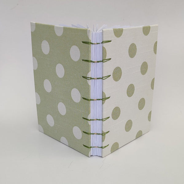 Handmade Coptic stitch binding - A5 book journal / Polka Dots