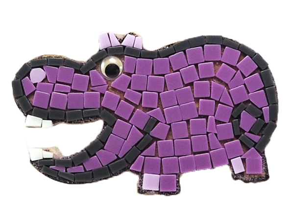 Mosaic magnet kit, Hippo