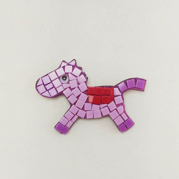 Mosaic brooch kit, Horse