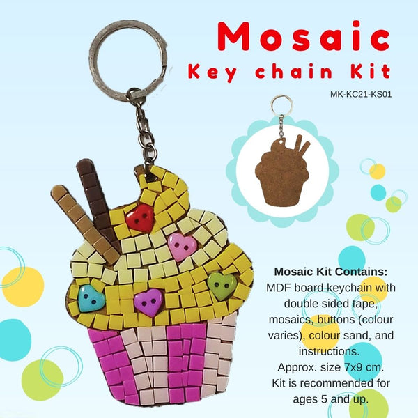 Mosaic key chain kit, Ice cream stick
