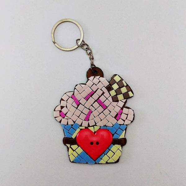 Mosaic key chain kit, Ice cream wafer