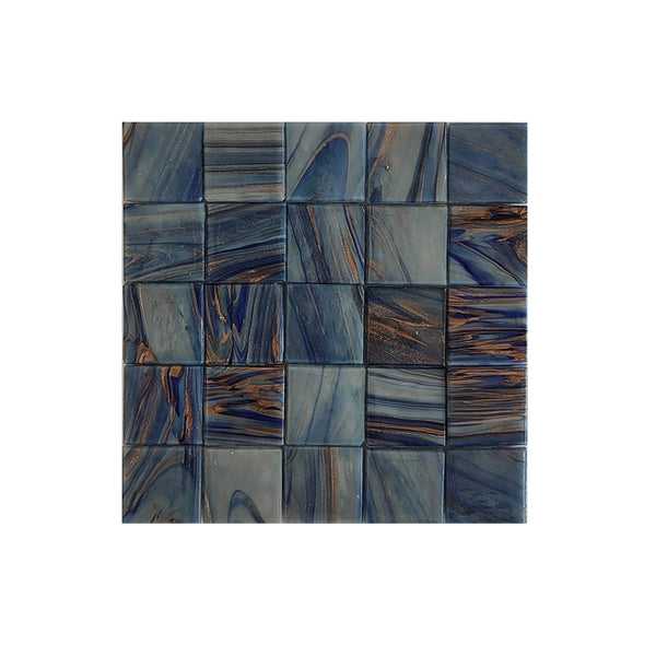 Vitreous glass mosaic tiles, 20x20 mm, Opaque Graymist