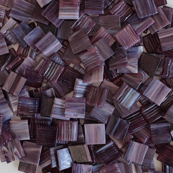 Vitreous glass mosaic tiles, 20x20 mm, Opaque Rosewine