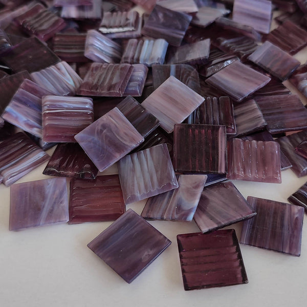 Vitreous glass mosaic tiles, 20x20 mm, Opaque Rosewine