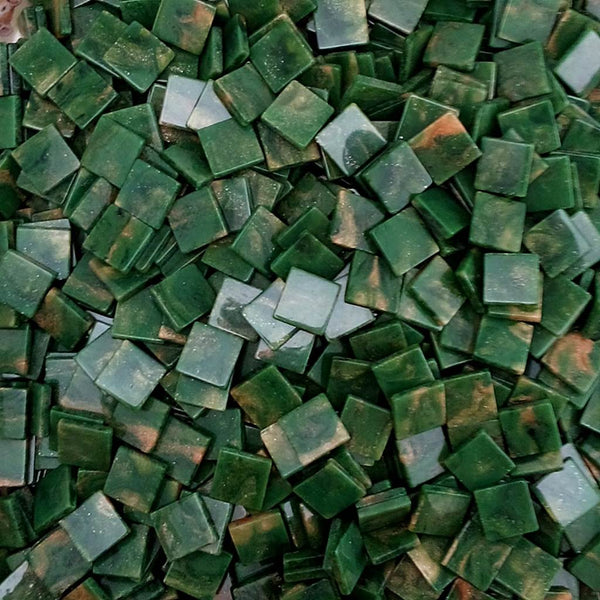 Resin mosaic tiles, 10x10 mm, Marble 407 Sea Spary