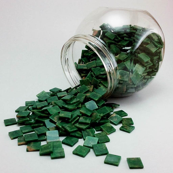 Resin mosaic tiles, 10x10 mm, Marble 407 Sea Spary