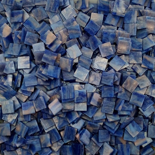 Resin mosaic tiles, 10x10 mm, Marble 701 Skipper Blue