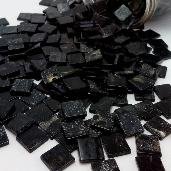 Resin mosaic tiles, 10x10 mm, Marble 906 Phantom