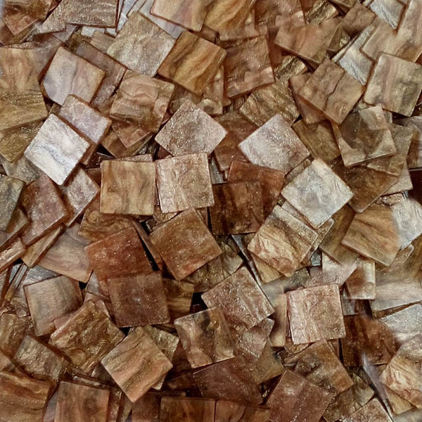Resin mosaic tiles, 15x15 mm, Marble 809 Chipmunk