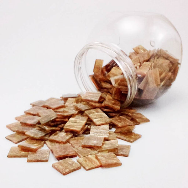 Resin mosaic tiles, 15x15 mm, Marble 809 Chipmunk