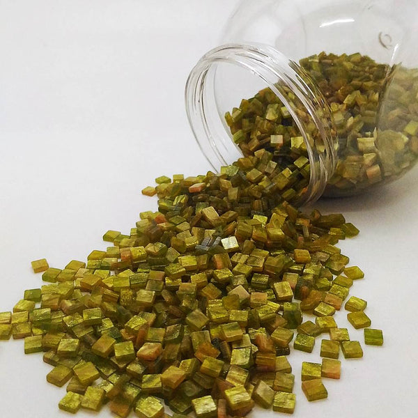 Resin mosaic tiles, 5x5 mm, Marble 101 Antiqua Moss