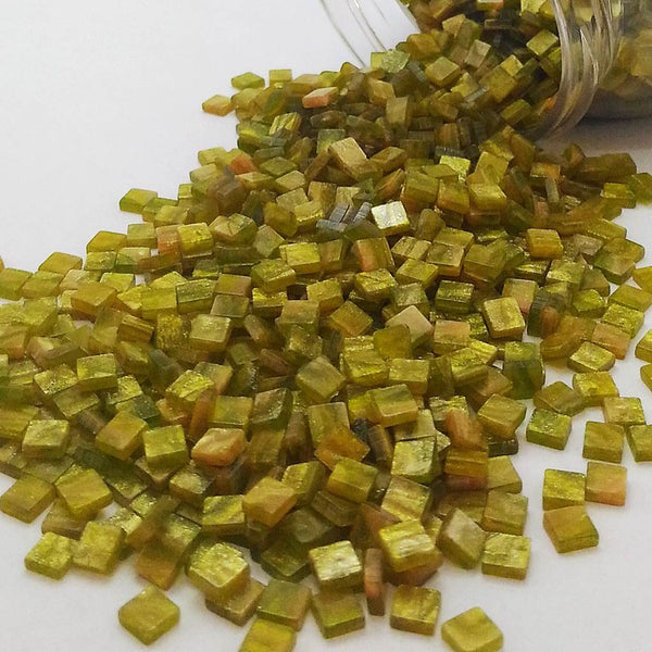 Resin mosaic tiles, 5x5 mm, Marble 101 Antiqua Moss