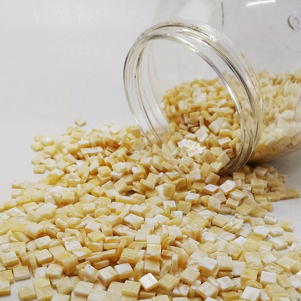 Resin mosaic tiles, 5x5 mm, Marble 102 Pristine