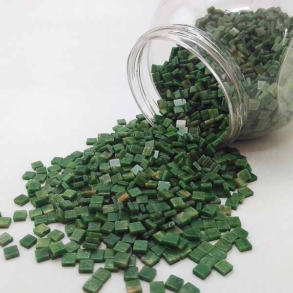 Resin mosaic tiles, 5x5 mm, Marble 407 Sea Spary