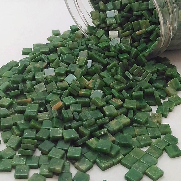 Resin mosaic tiles, 5x5 mm, Marble 407 Sea Spary