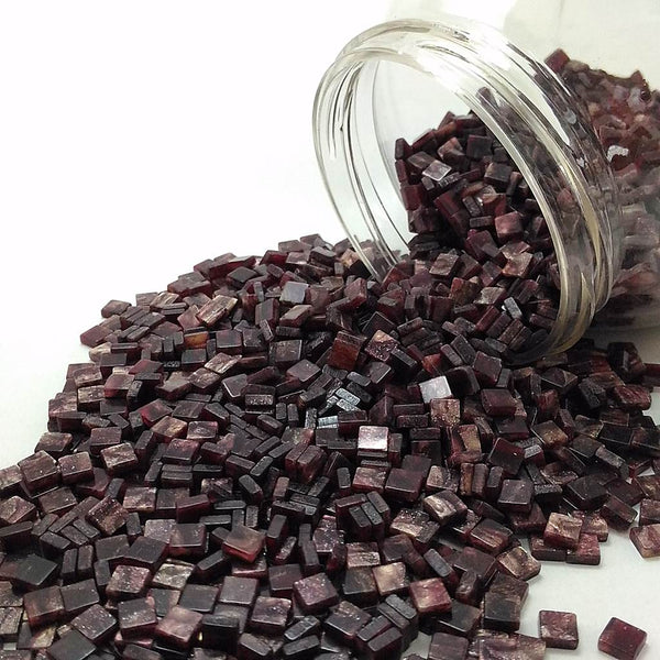 Resin mosaic tiles, 5x5 mm, Marble 662 Purple Velvet