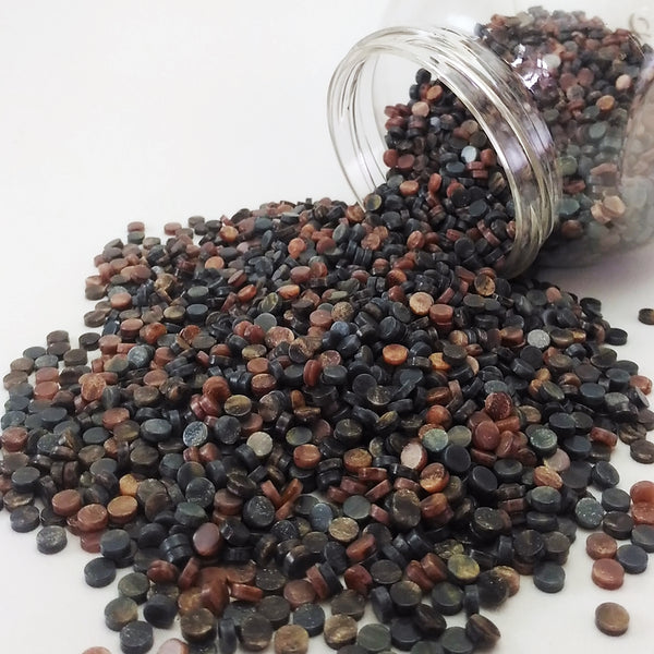 Resin mosaic tiles, Round 5 mm, Marble dark mixes