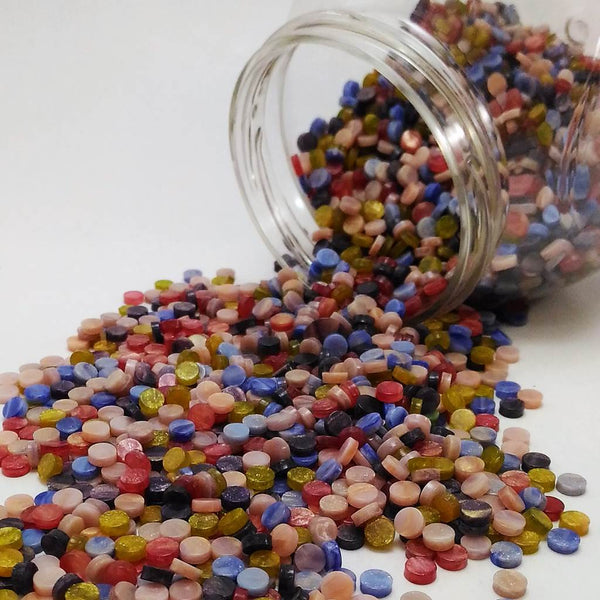 Resin mosaic tiles, Round 5 mm, Marble spring mixes