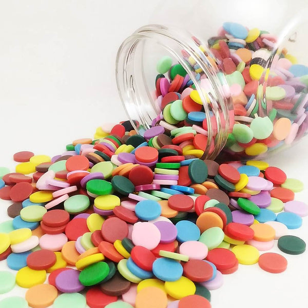 Resin mosaic tiles, Round 10 mm, Matt party mixes