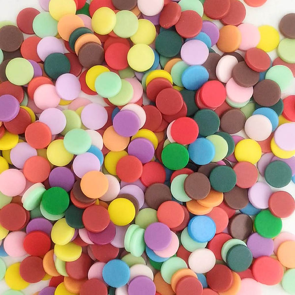 Resin mosaic tiles, Round 10 mm, Matt party mixes