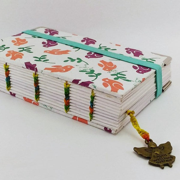 Handmade Coptic stitch binding - Mini book journal