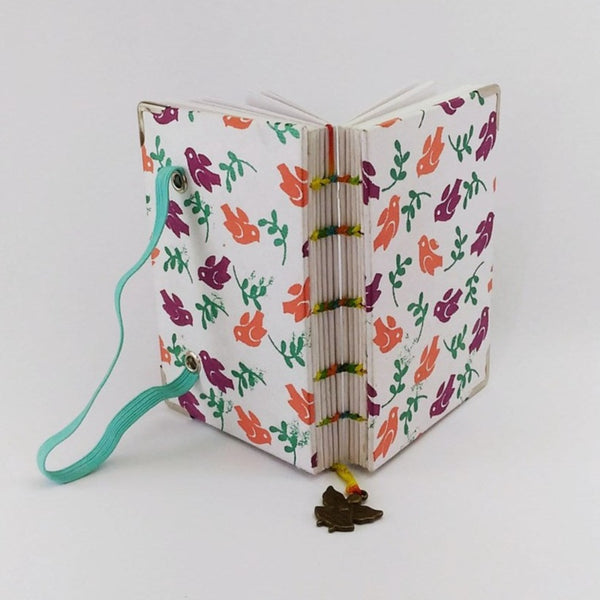 Handmade Coptic stitch binding - Mini book journal