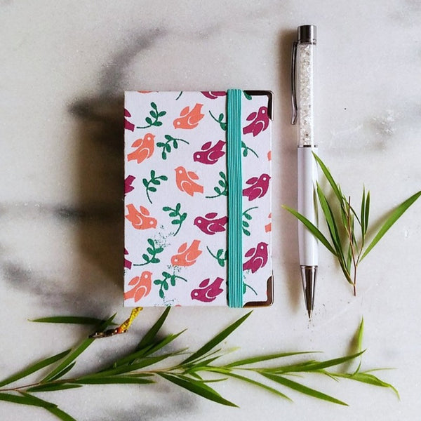 Handmade Coptic stitch binding - Mini book journal