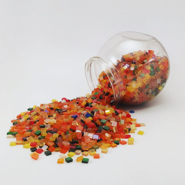 Resin mosaic tiles, 5x5 mm, Party theme mixes