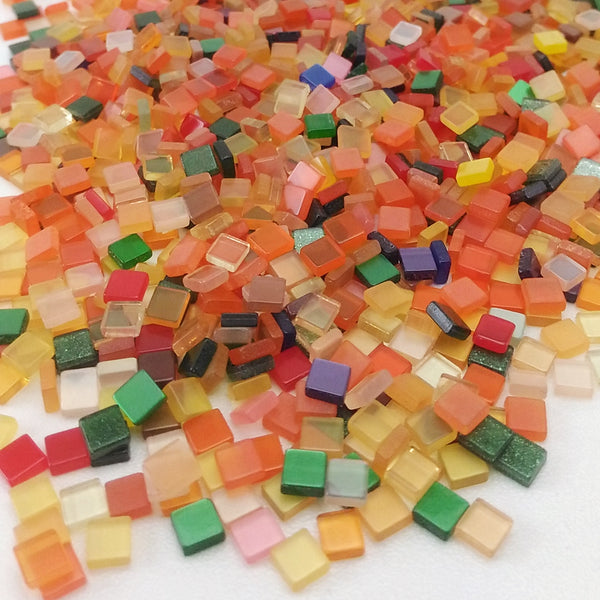 Resin mosaic tiles, 5x5 mm, Party theme mixes