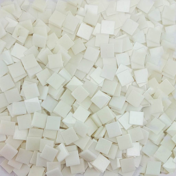 Resin mosaic tiles, 10x10 mm, Opaque 010 White