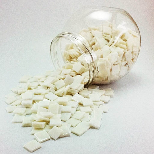 Resin mosaic tiles, 10x10 mm, Opaque 010 White