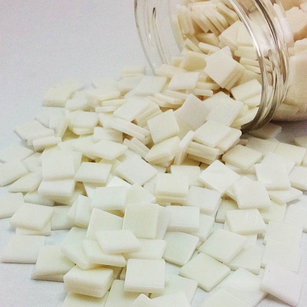 Resin mosaic tiles, 10x10 mm, Opaque 010 White