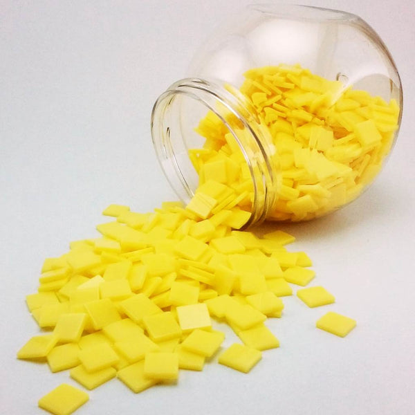 Resin mosaic tiles, 10x10 mm, Opaque 160 Limelight