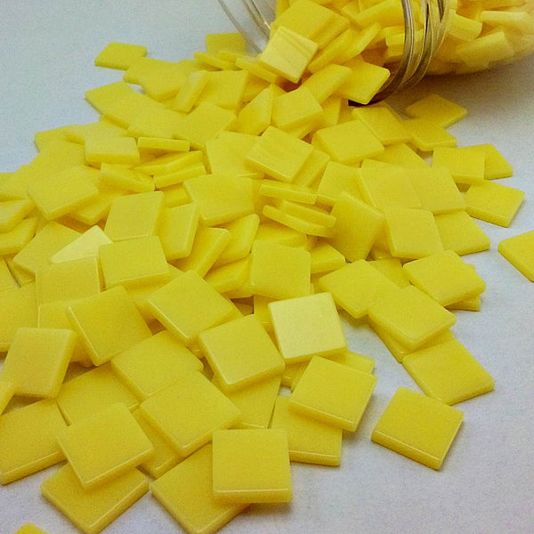 Resin mosaic tiles, 10x10 mm, Opaque 160 Limelight