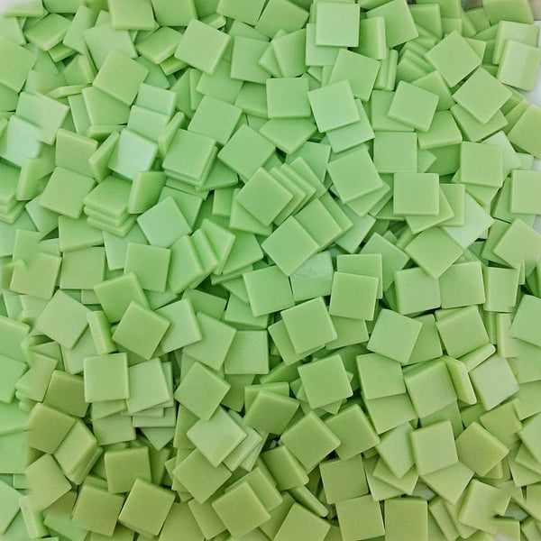 Resin mosaic tiles, 10x10 mm, Opaque 415 Nile Green