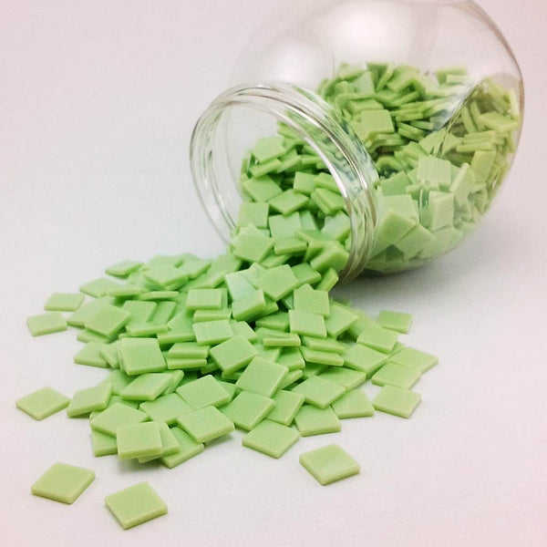 Resin mosaic tiles, 10x10 mm, Opaque 415 Nile Green