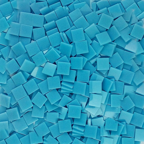 Resin mosaic tiles, 10x10 mm, Opaque 573 Ethereal Blue