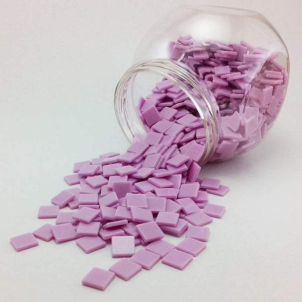 Resin mosaic tiles, 10x10 mm, Opaque 616 Sheer Lilac