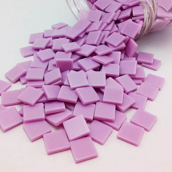 Resin mosaic tiles, 10x10 mm, Opaque 616 Sheer Lilac