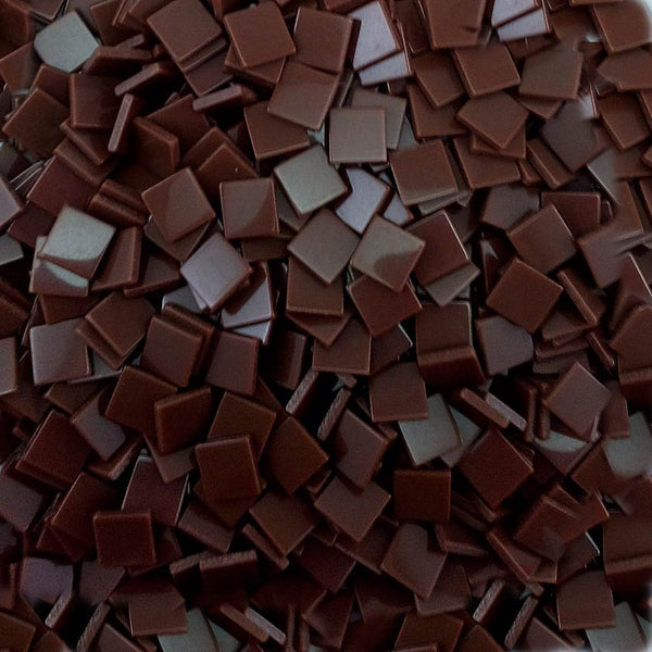 Resin mosaic tiles, 10x10 mm, Opaque 820 Brown Patina